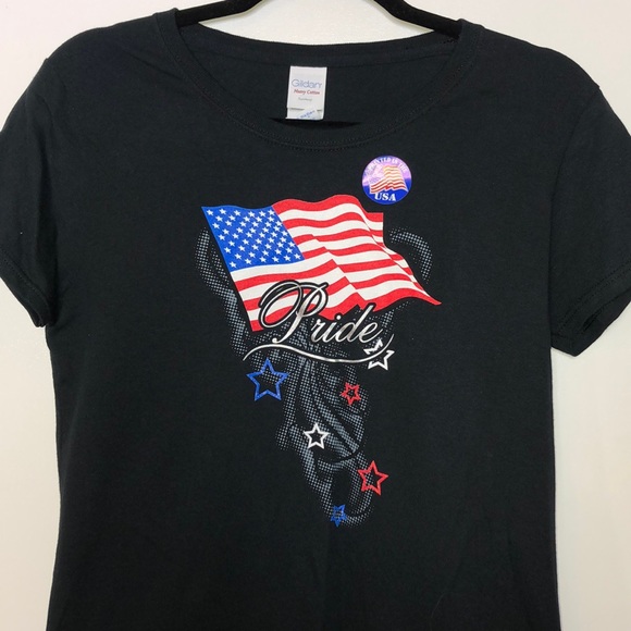 NWOT Gildan heavy cotton black tee shirt size Med - Picture 2 of 5